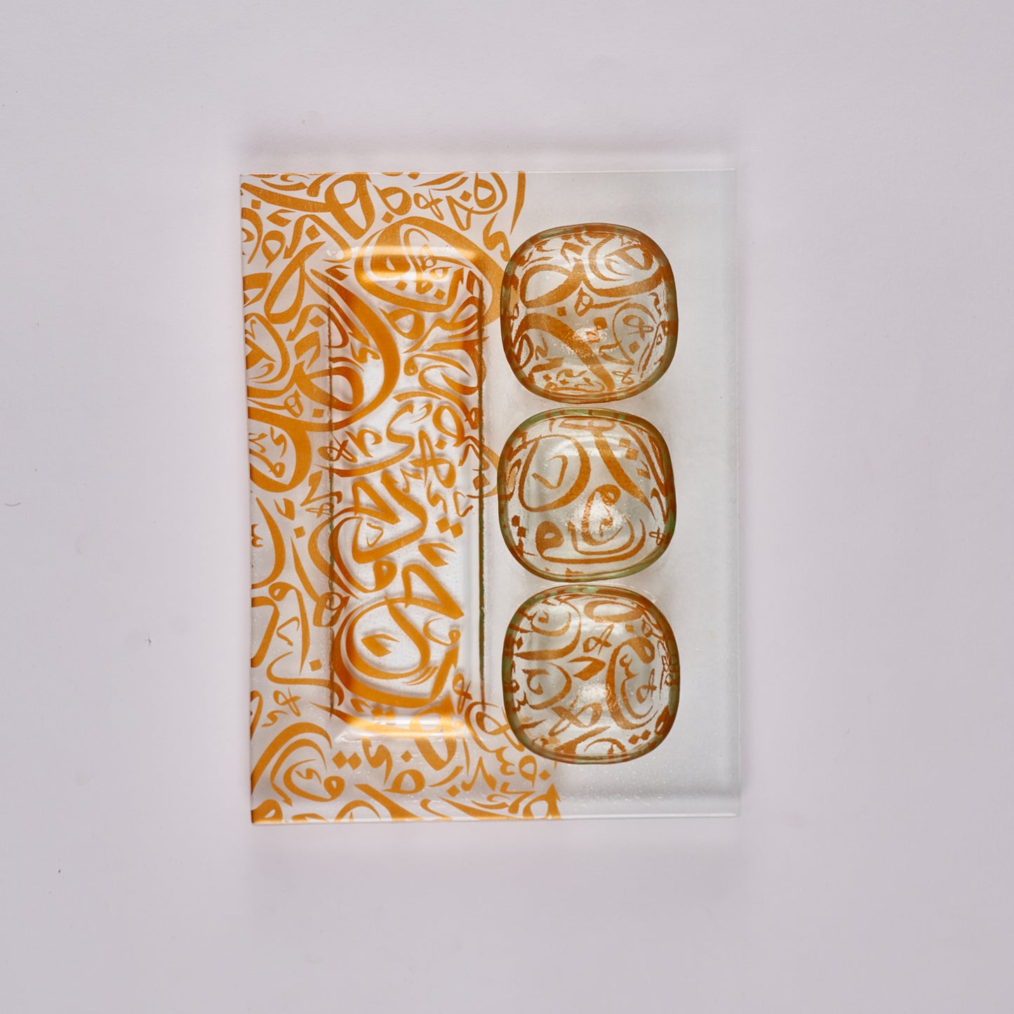 Gold Compartment Set with Ramekins