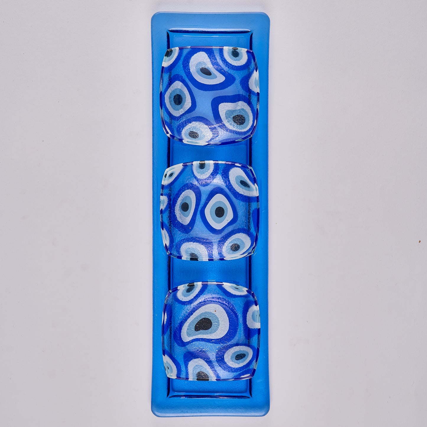 Blue Eye 3 Bowls &amp; Tray Set