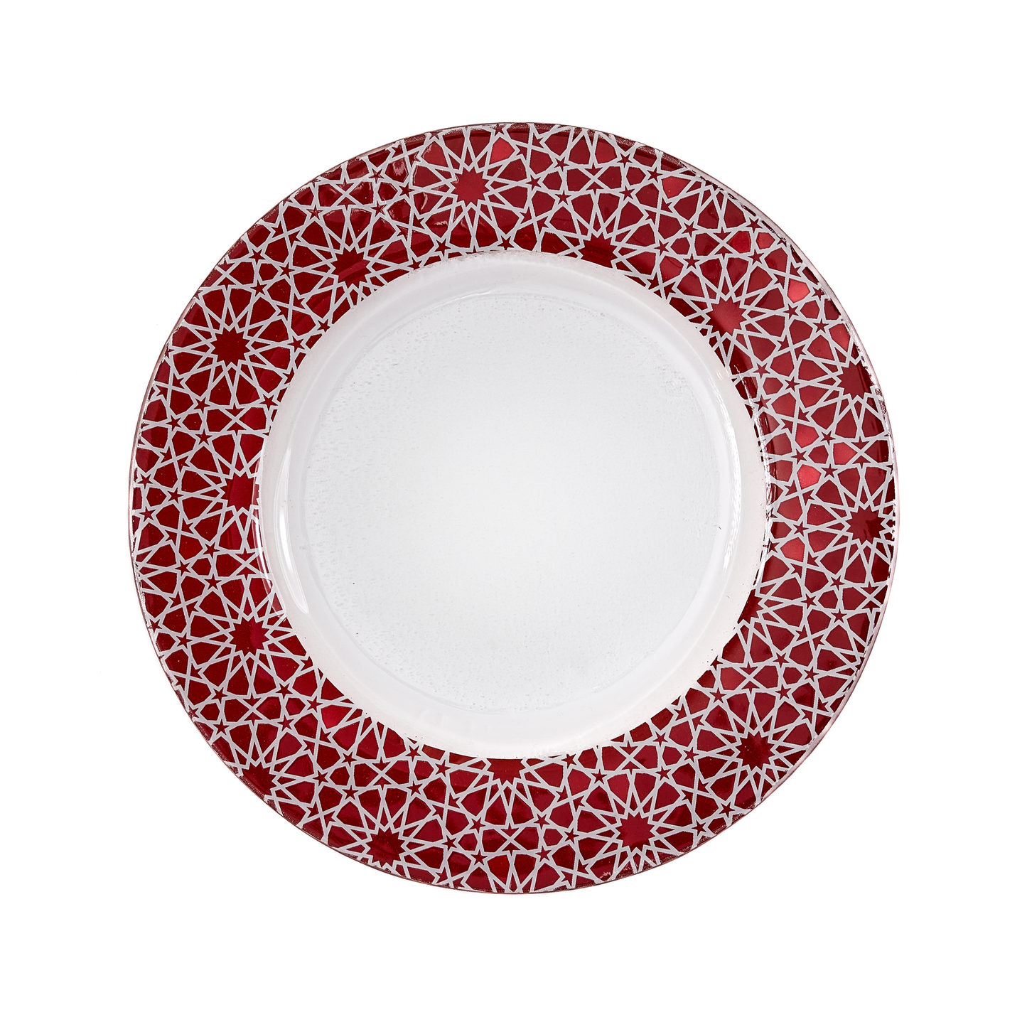 Arabesque Round Plate Burgundy