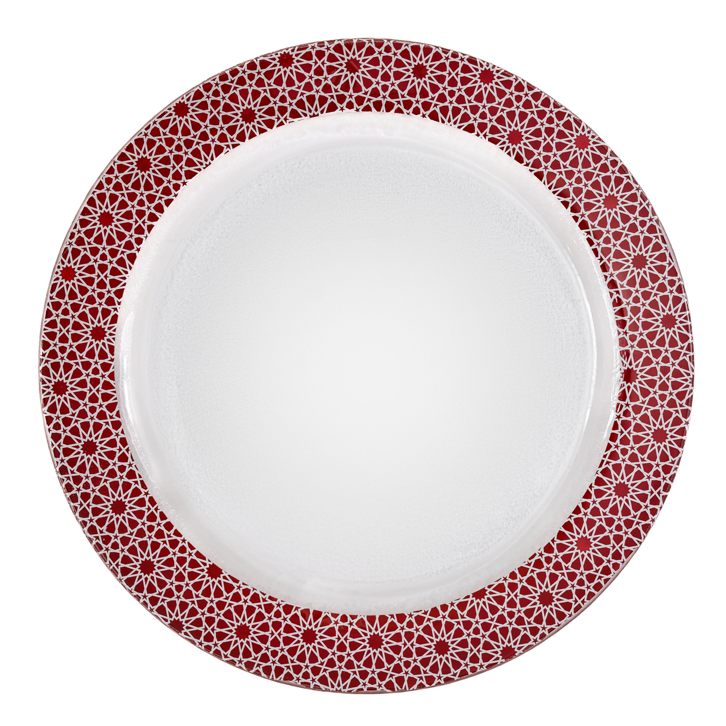 Arabesque Round Plate Burgundy